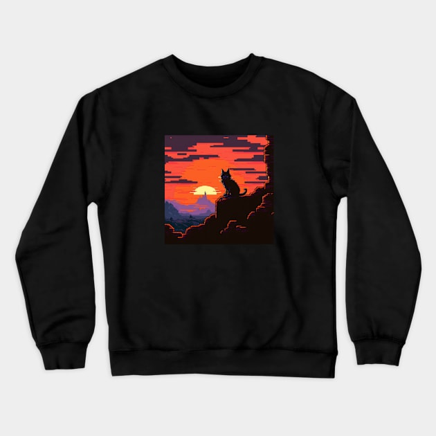 CUTE SUNSET LOVER, PIXEL ART Crewneck Sweatshirt by HYPNooTIC